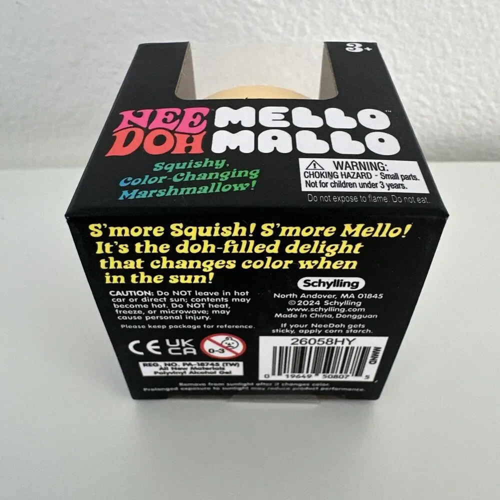 AUTHENTIC NEEDOH Mello Mallo Color Changing Squishy Nee Doh Mellow Mallow Yellow